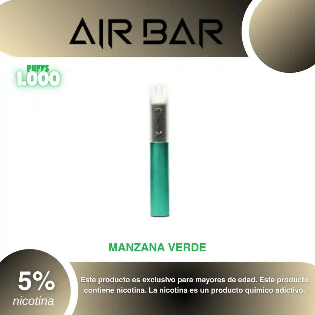 Air Bar Lux Galaxy Edition 1.000 Puffs, Sour Apple 5%