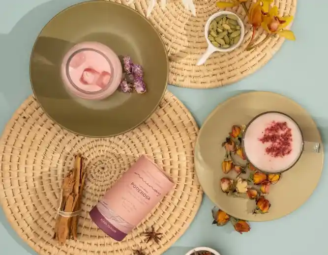 Latte Rosado Poderosa | Dolor Menstrual · Equilibrio Hormonal · Útero Saludable