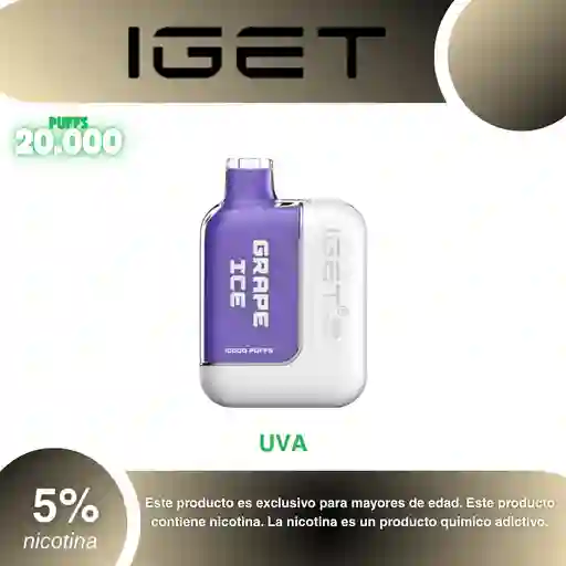 Iget Bateria + Pod 20.000 Pufs, Grape Ice 5%