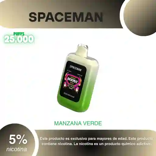 Spaceman Nebula 25.000 Pufs, Sour Apple Ice 5%