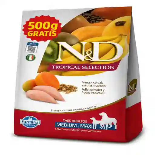Nd Tropical Dog Adulto Md/mx Frango 2kg