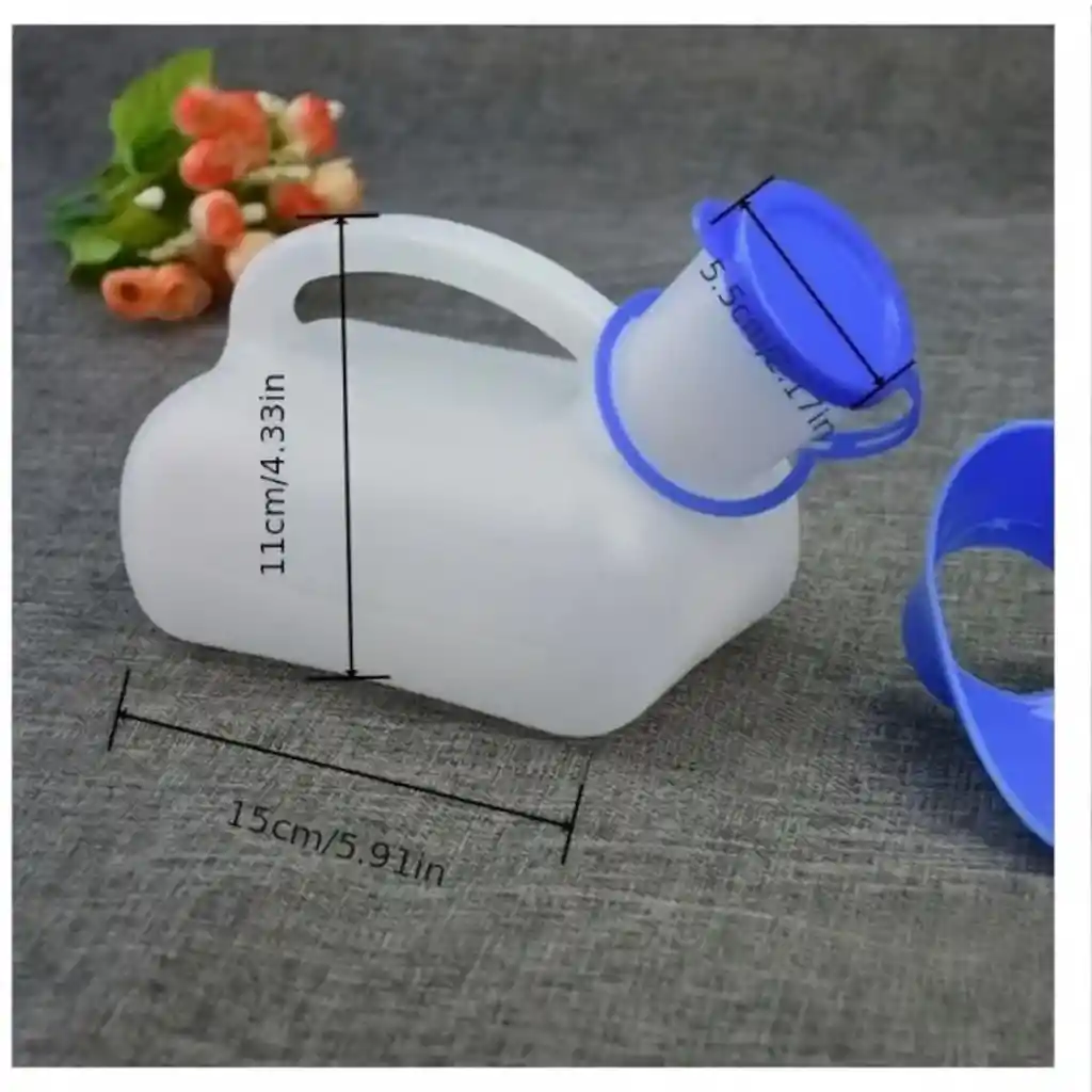 Pato Orinal Plastico Portatil Viaje Paseo Adulto Mayor Anciano 1 Litro Camping Portatil Hombre Mujer