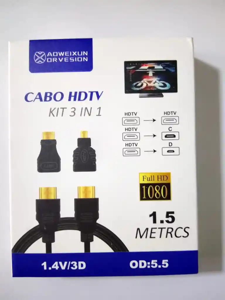 Cable Hdmi 3 En 1 Hdtv 1.5m | Full Hd 1080p