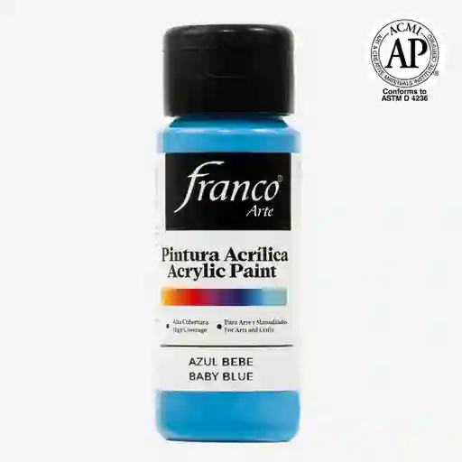 Pintura Acrílica Franco Arte Azul Bebe 60 Ml