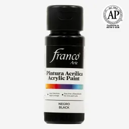 Pintura Acrílica Franco Arte Negro 60 Ml
