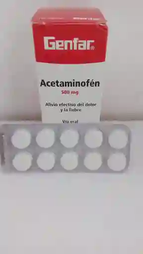 Actaminofen 500 Mg X 10 Tab