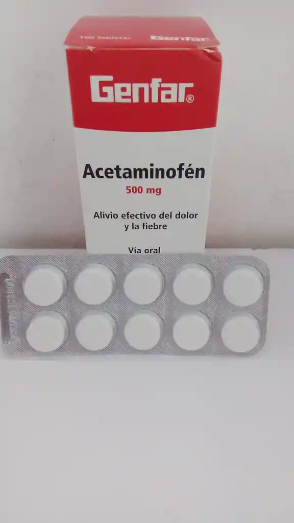 Actaminofen 500 Mg X 10 Tab