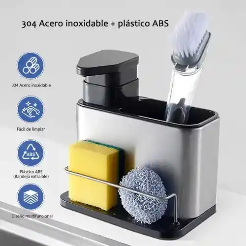 Dispensador De Jabón Cocina De Acero Inoxidable Dispensador