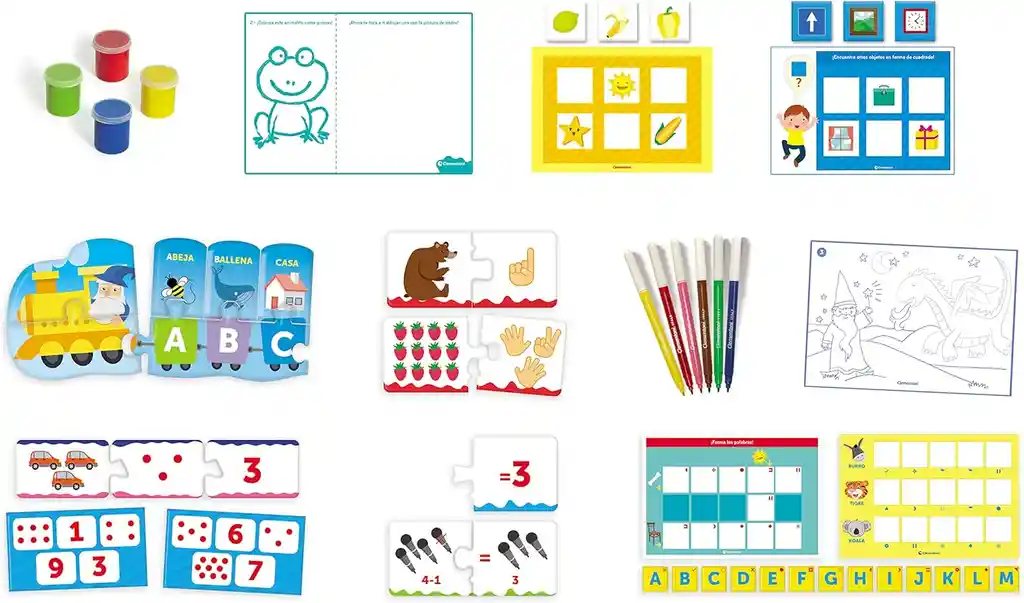 Juego Didáctico Actividades Preescolares Educativas Niños