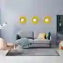 Set Espejo X3 Dorados Decoracion Pared