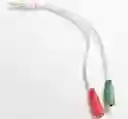 Cable Divisor De Audio 3.5mm A Doble Jack Hembra – Modelo Mst-1061g-4