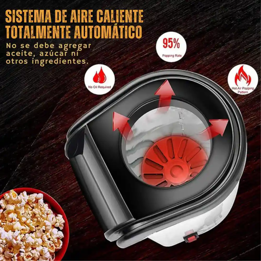 Maquina Crispetera Electrica De Aire Para Palomitas De Maiz