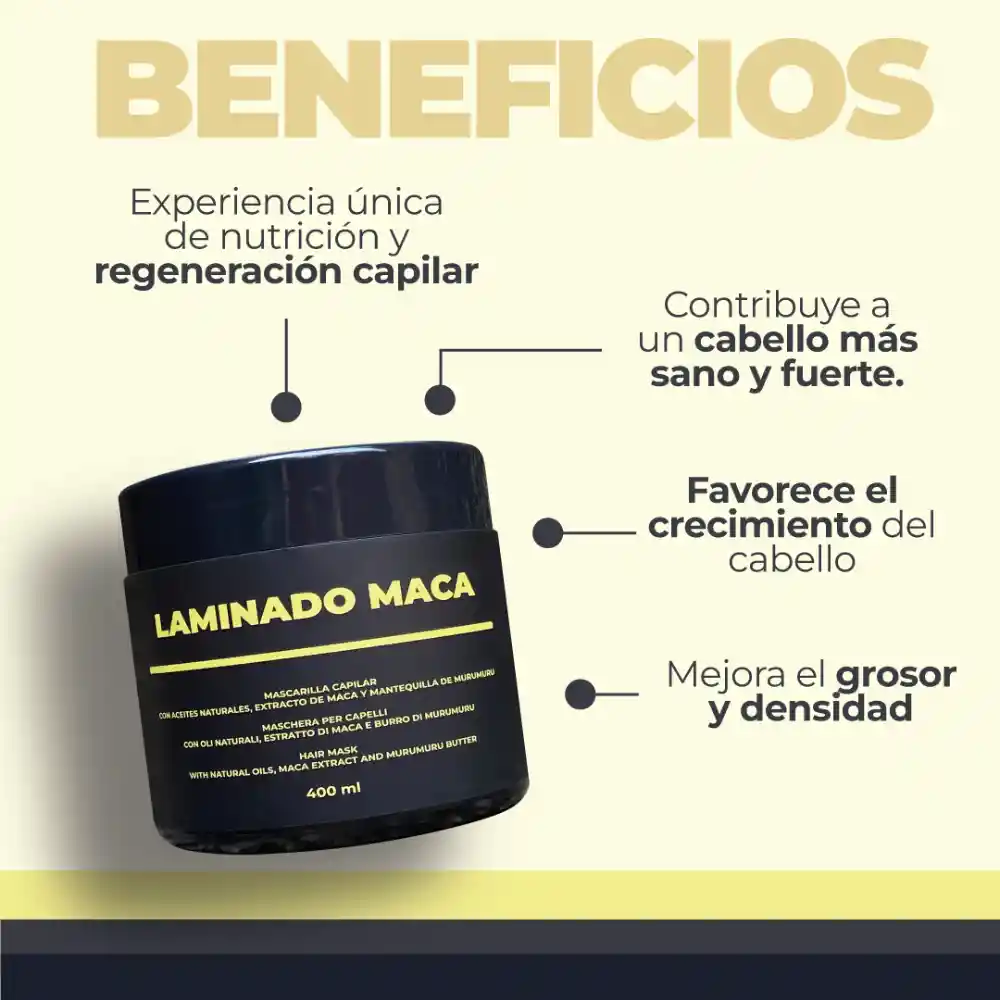 Mask Capilar Laminado Maca 400 Ml