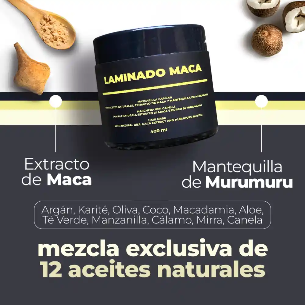 Mask Capilar Laminado Maca 400 Ml