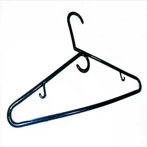 Gancho De Ropa Negro Plástico X 15 Unidades