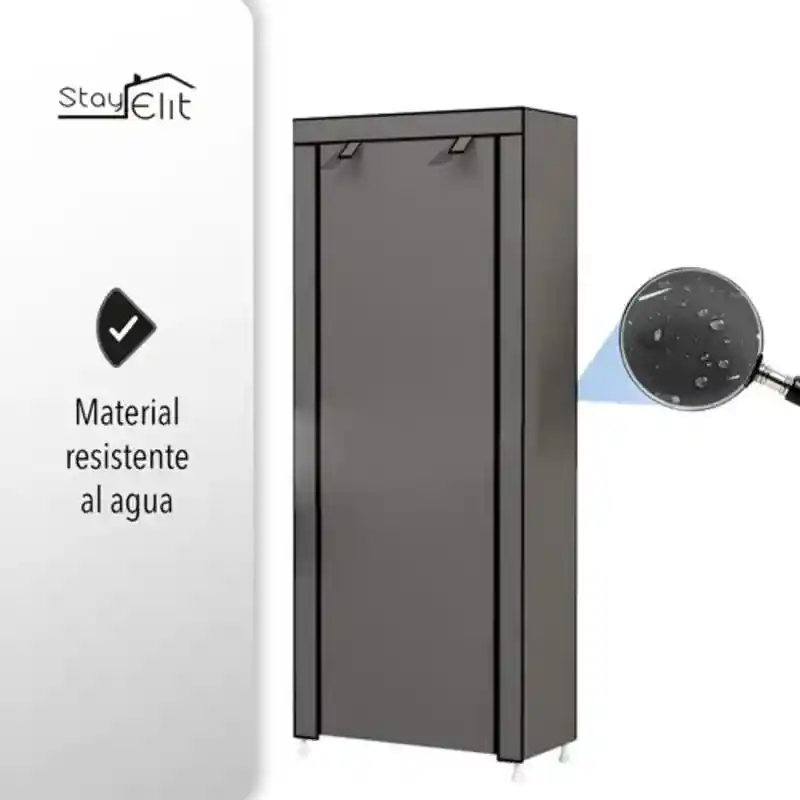Zapatera Closet De 9 Niveles Armable Color Gris