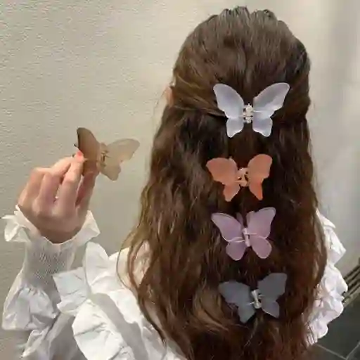 Pinzas Coleteras De Mariposa Para El Cabello