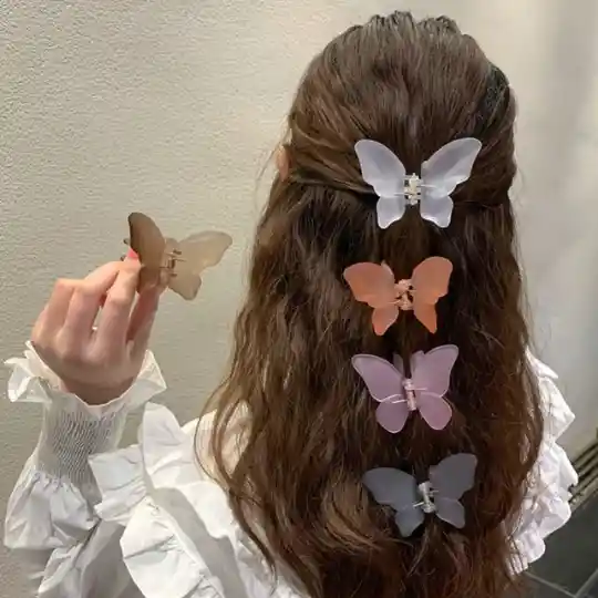Pinzas Coleteras De Mariposa Para El Cabello