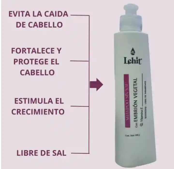 Shampoo Con Embrion Vegetal Y Vitamina E
