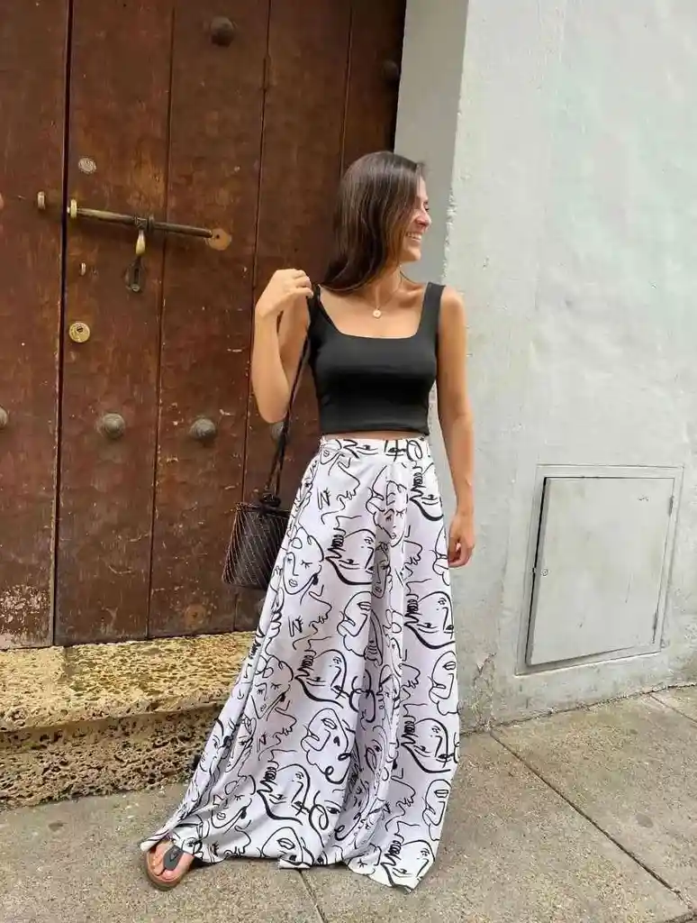 Pantalon Palazzo Praga Blanco S