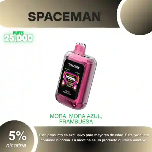 Vape Spaceman 25.000 Pufs Triple Raspberry 5%
