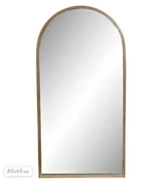 Espejo Semiovalado Minimalista 40x80 Cm Con Marco