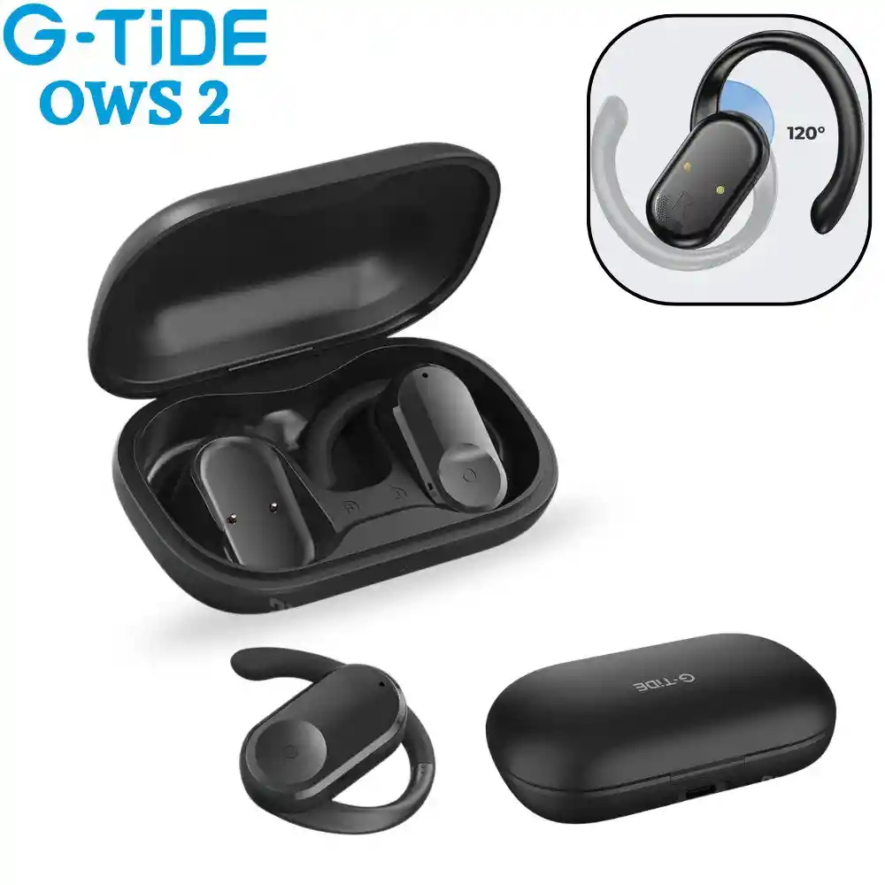 Audifonos Inalambricos Conduccion Osea Bluetooth G-tide Ows 2 Negro