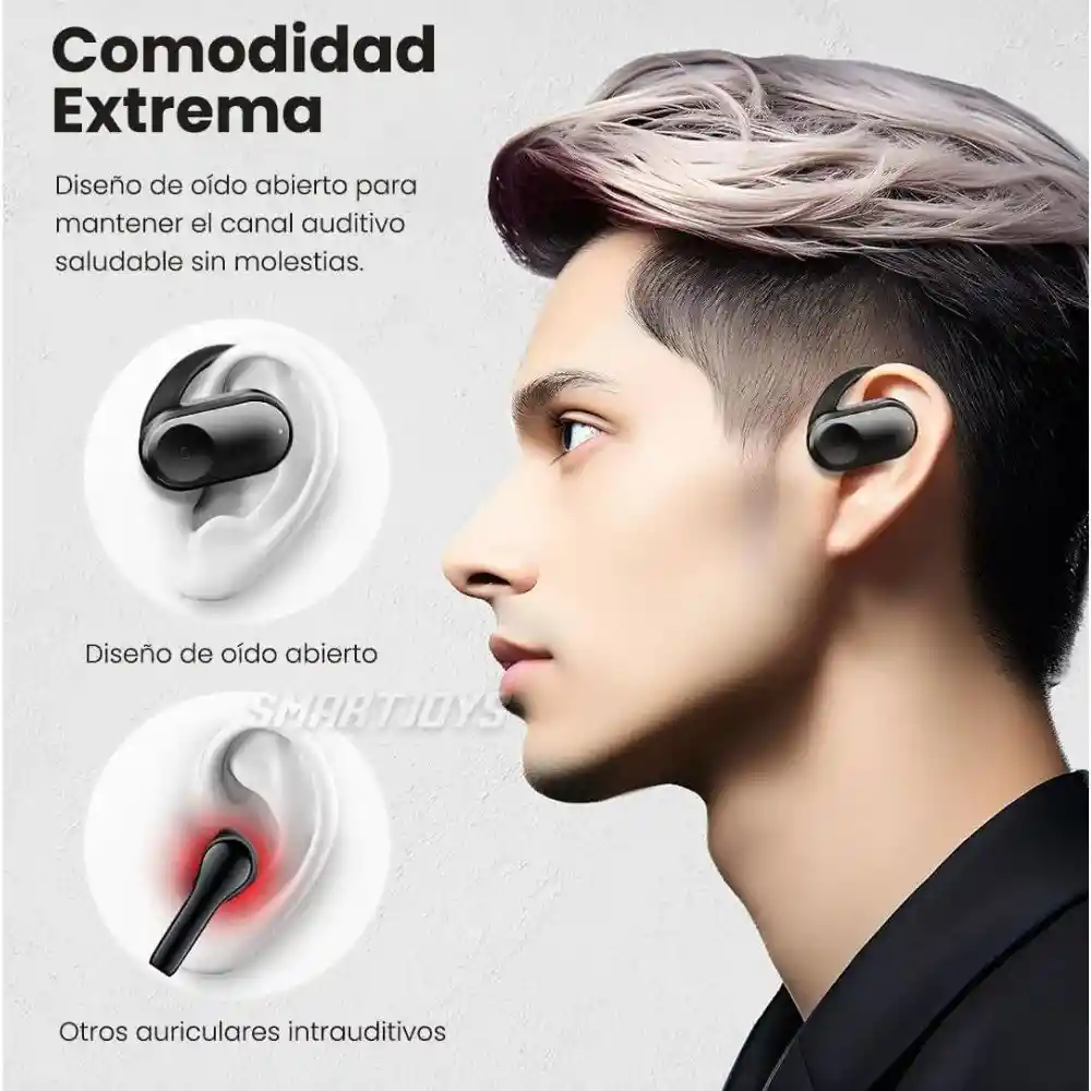 Audifonos Inalambricos Conduccion Osea Bluetooth G-tide Ows 2 Negro