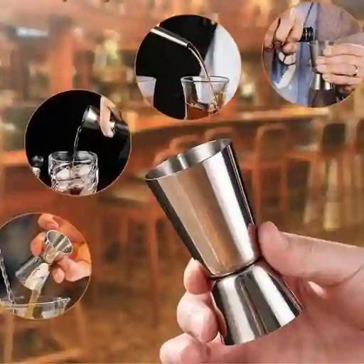 Copa Medidora De Onzas Coctelera Doble Jigger Barman