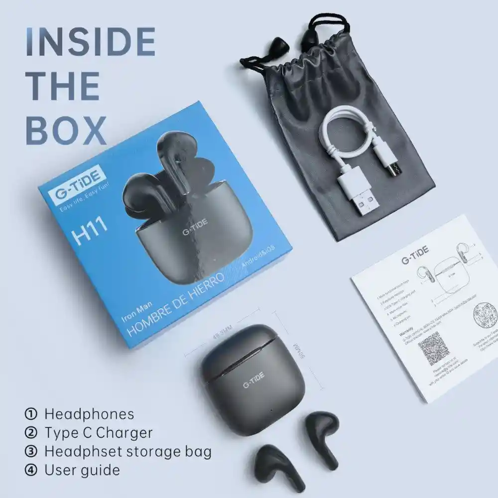 Audifonos Inalambricos Bluetooth G-tide H11 Negro
