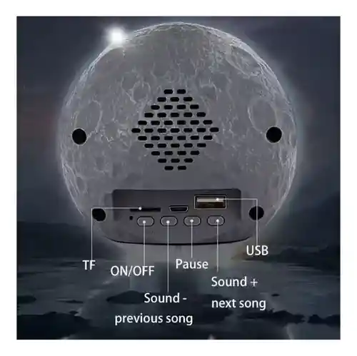 Lámpara Astronauta Flotante Con Parlante Bluetooth 5.0 Luz Multicolor Rgb Decoracion