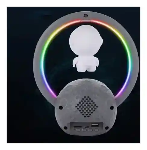 Lámpara Astronauta Flotante Con Parlante Bluetooth 5.0 Luz Multicolor Rgb Decoracion