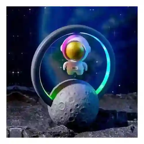 Lámpara Astronauta Flotante Con Parlante Bluetooth 5.0 Luz Multicolor Rgb Decoracion