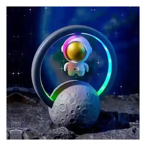 Lámpara Astronauta Flotante Con Parlante Bluetooth 5.0 Luz Multicolor Rgb Decoracion