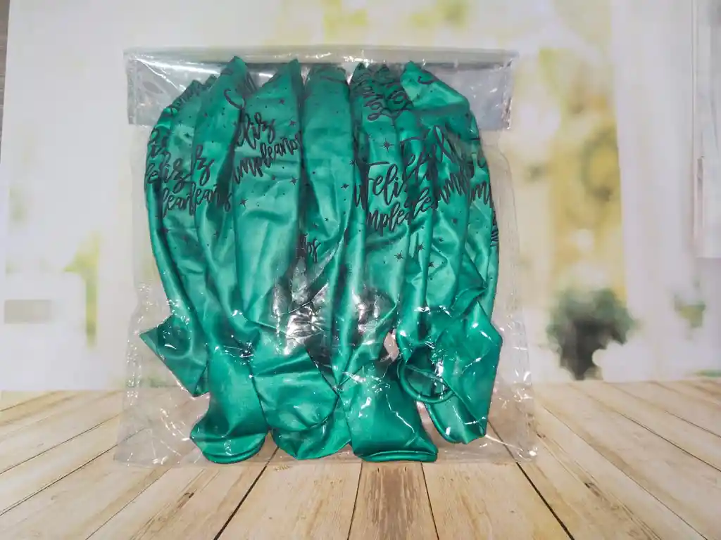 Bombas Feliz Cumpleaños X10 Verde