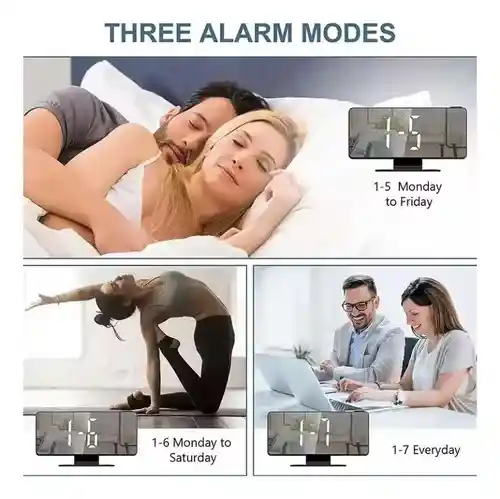 Reloj Digital Números Grandes Con Alarma Proyecta Hora