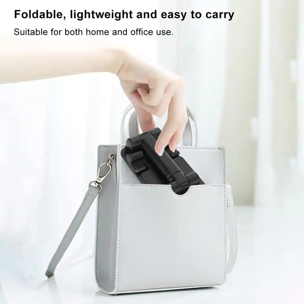 Soporte Plegable De Escritorio Para Teléfono Y Tablet - Negro