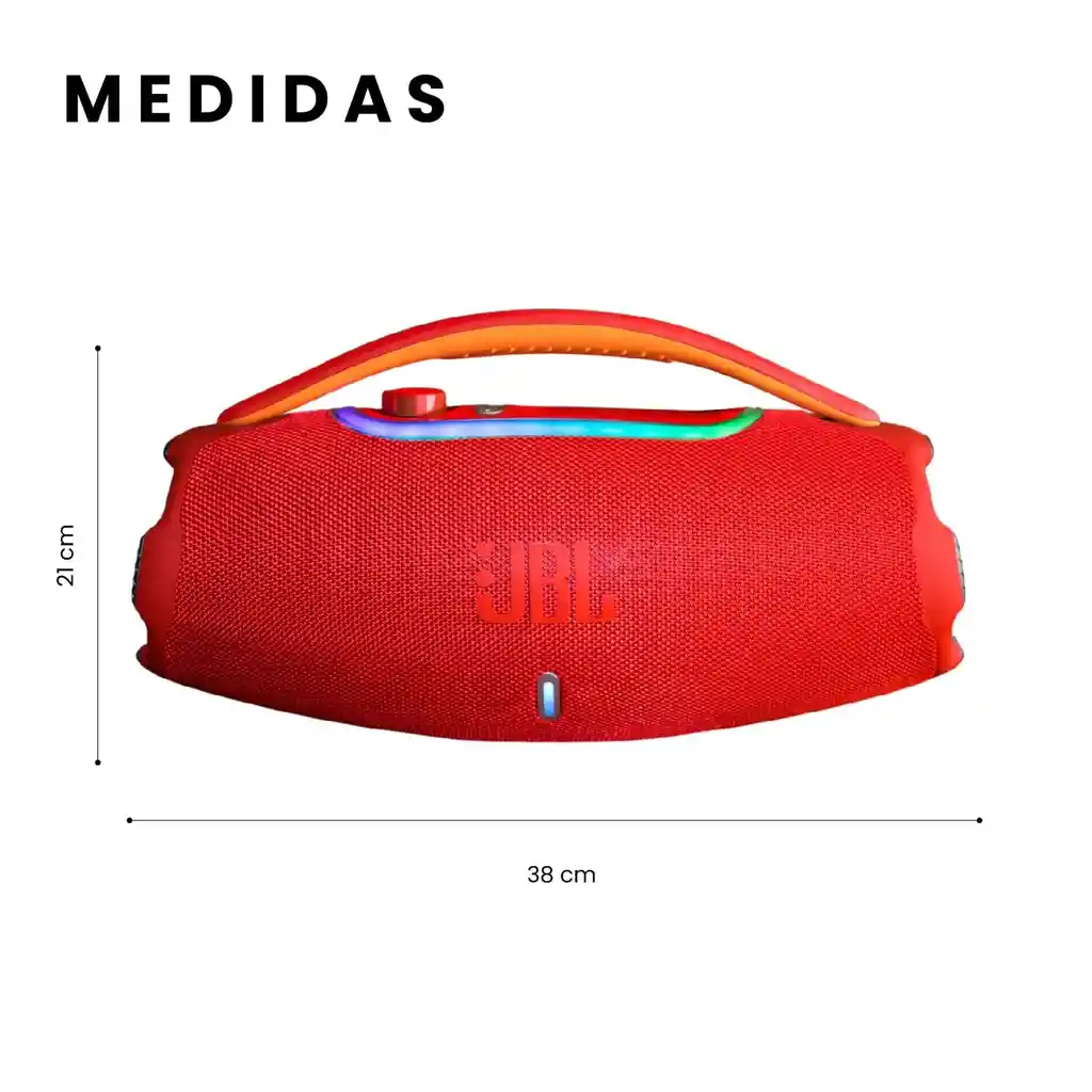 Parlante Grande Potente Jbl Boom Box 3 60w Bluetooth Rojo Mega Bass Imitación