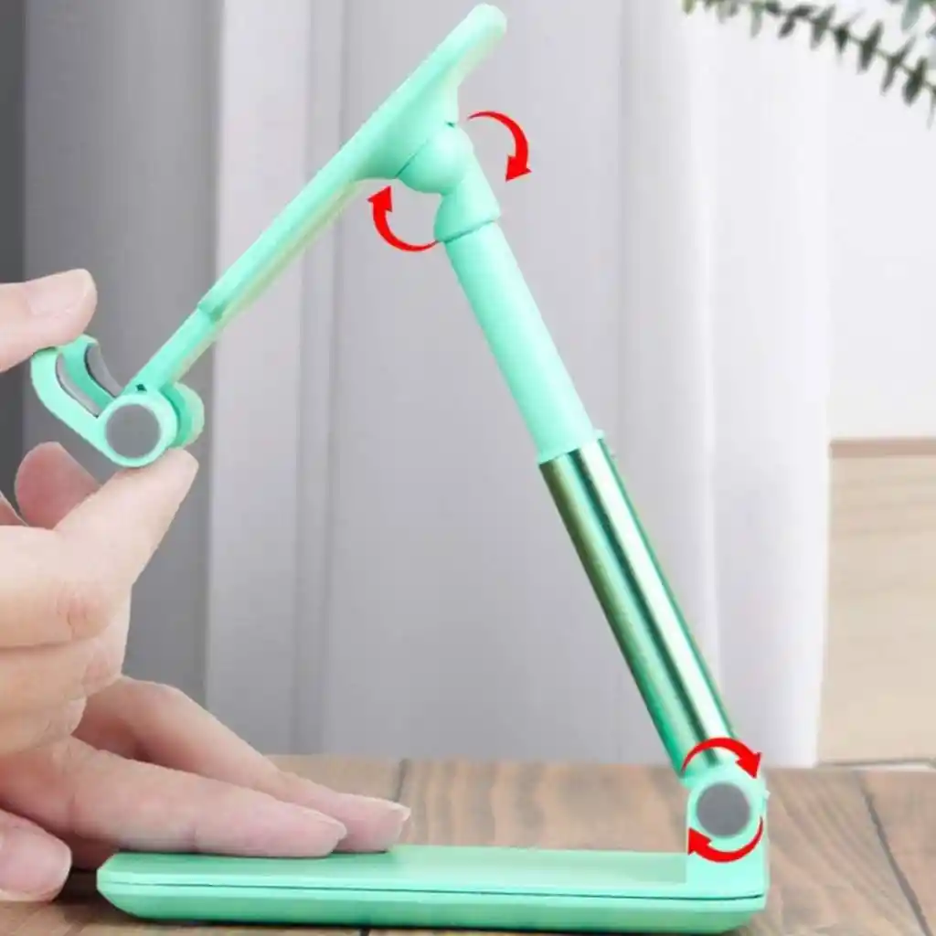 Soporte Plegable De Escritorio Para Teléfono Y Tablet - Verde
