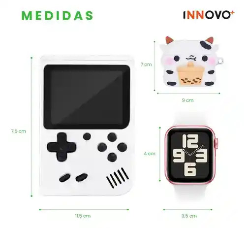 Smart Watch Deportivo Serie 8 Plus Con Audifonos Case Y Videojuegos K9
