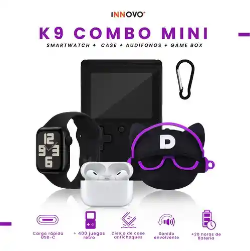 Smart Watch Deportivo Serie 8 Plus Con Audifonos Case Y Videojuegos Blak Edition