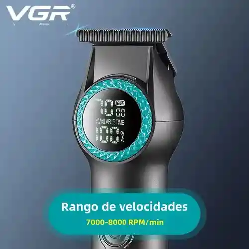 Máquina Trimmer Profesional V-990 Pro Luz Led Turbo 8000rpm Inalambrica