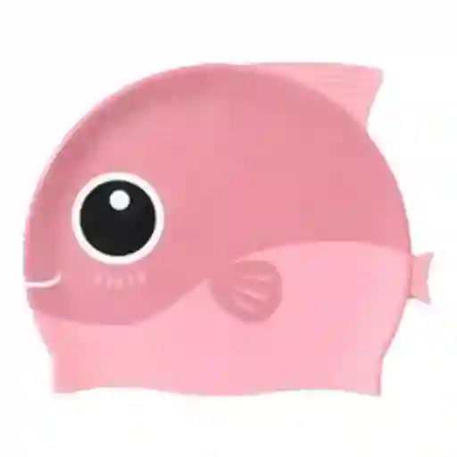Gorro Natación Niños Látex Fino Piscina Color Rosado