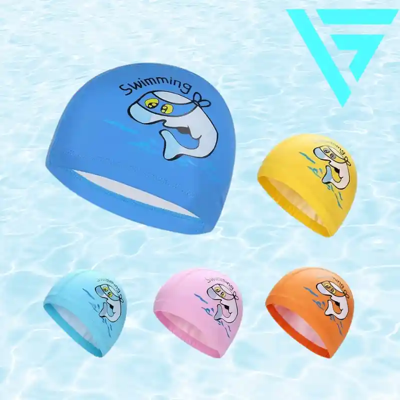 Gorro Natación Niños Piscina Color Rosado