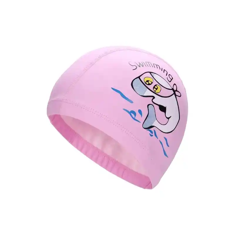 Gorro Natación Niños Piscina Color Rosado