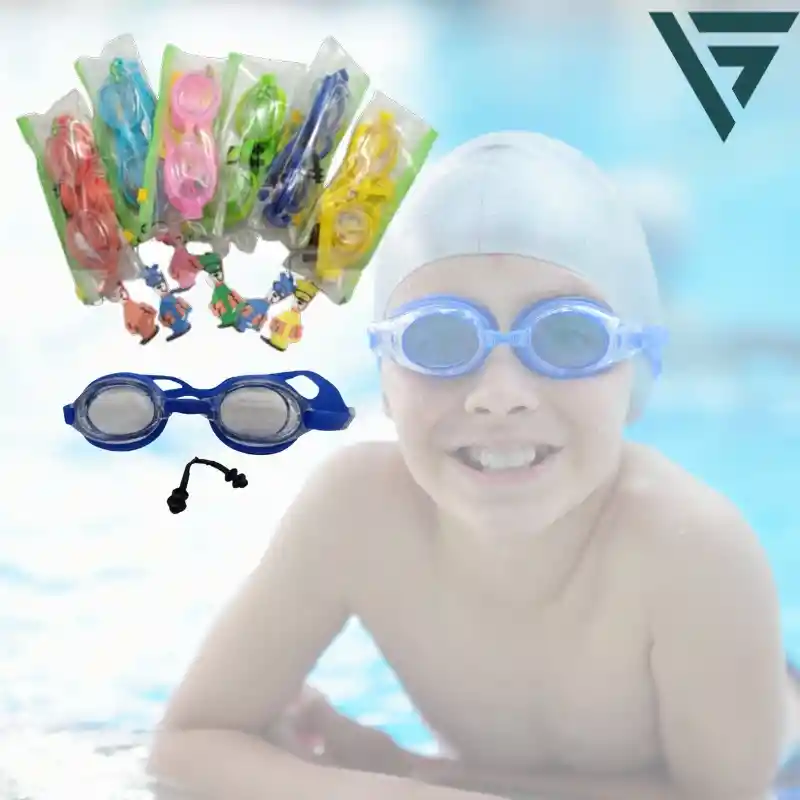 Gafas Natación Niños Piscina Mar Color Azul