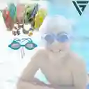 Gafas Natación Niños Piscina Mar Color Celeste