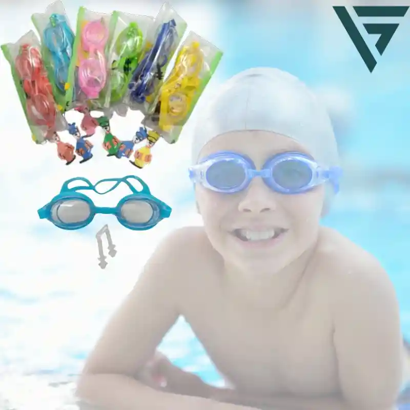 Gafas Natación Niños Piscina Mar Color Celeste