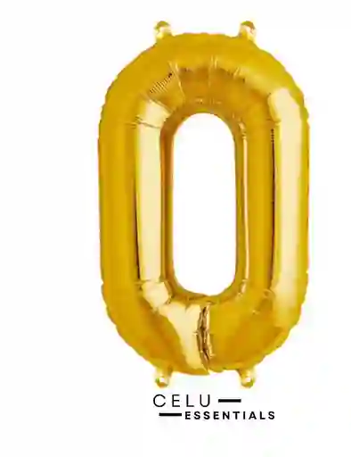 Globo Numero 0 Metalizado Dorado 40 Pulgadas