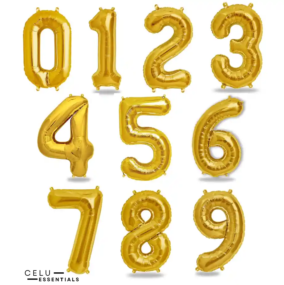 Globo Numero 8 Metalizado Dorado 40 Pulgadas